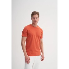 Cazador 4602 Erkek Orta Bisiklet Yaka Flamlı T-Shirt