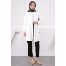 Ekru Ön Açık Ceket