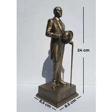 Biblosam Şapkalı Atatürk Heykeli Biblo - Büyük Boy (24 cm)