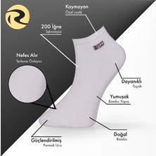 Bambu Erkek Patik Düz Çorap Dikişsiz Premium 3'lü