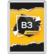 ORES 25mm. Alüminyum Afiş Çerçevesi Rondo Köşe - B3 (350x500 mm.)