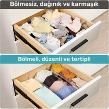 Akrilik Ayarlanabilir Çekmece Bölücü Düzenleyici Organizer 4 Adet