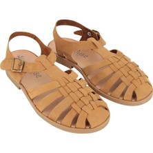 Meduse Sunville Cognac - Deri Kahverengi Kadın Sandalet