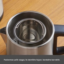 Karaca Teabig Xl 2 In 1 Çelik Çay Makinesi Ve Su Isıtıcı Inox