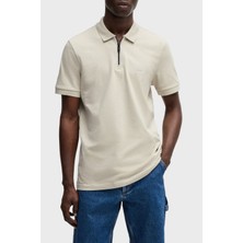 Boss Pamuklu Slim Fit Yarım Fermuarlı Polo Yaka T Shirt Erkek Polo Yaka T Shirt 50537507 271