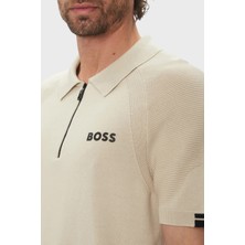 Boss Pamuklu Slim Fit Yarım Fermuarlı Polo Yaka T Shirt Erkek Polo Yaka T Shirt 50537146 284