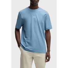 Boss Streç Pamuklu Relaxed Fit Bisiklet Yaka T Shirt Erkek T Shirt 50473278 462