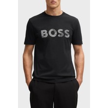Boss Logolu % 100 Pamuk Regular Fit Bisiklet Yaka T Shirt Erkek T Shirt 50537834 001