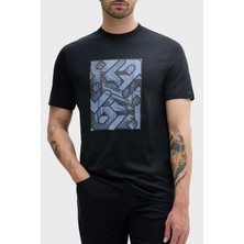 Boss % 100 Pamuk Regular Fit Bisiklet Yaka Desenli T Shirt Erkek T Shirt 50538438 404