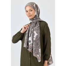 Bej Retro Desenli Şal 4002