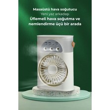 Smart Taşınabilir Işıklı Spreyli Vantilatör Buzlu Buharlı Vantilatör Mini Fan Nemlendirici Vantilatr