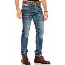 CD328 Yıkanmış Regular  Fit Erkek Kot Pantolon
