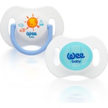 Wee Baby 2'li Gece Gündüz Emzik No:1 (Saklama Kabı Hediyeli) - MAVİ