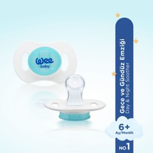 Wee Baby 2'li Gece Gündüz Emzik No:1 (Saklama Kabı Hediyeli) - MAVİ
