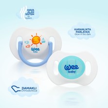 Wee Baby 2'li Gece Gündüz Emzik No:1 (Saklama Kabı Hediyeli) - MAVİ
