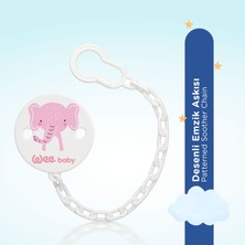 Wee Baby Desenli Emzik Askısı - PEMBE FİL