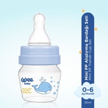Wee Baby Mini PP Alıştırma Bardağı Seti 30 ml - MAVİ