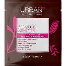 URBAN Care Argan Yağı&Keratin Kolay Kırılan Saçlara Özel Duş Öncesi Bakım Maskesi-50 ML- X3 Adet