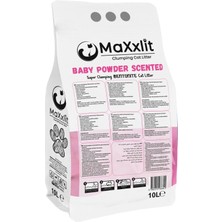 MaXxlit Bebek Pudralı Kokulu Topaklanan Bentonit  Kedi Kumu (2 Adet x 10 Lt.)