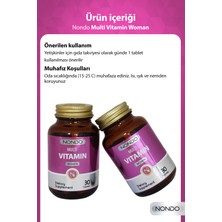 Nondo Multivitamin Women 30 Tablet ( Multiwomen Folik Asit Magnezyum Selenyum Amerikan Ginseng Panax )