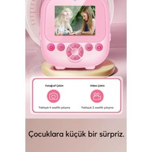 Çocuk Fotoğraf Makinesi Dijital Hd Video Kamera Anlık Termal Resim Kağıt Baskılı Yazıcı