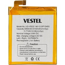 Vestel Venüs V3 5020 Batarya 3.050 Mah Senalstore
