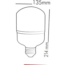 Ferled, (2 Adet) 50W LED Ampül, Torch Ampül, Büyük Watt LED Ampül, 3000 K (Günışığı Işık), Iç Mekanad(2 Adet)