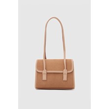 Shule Bags Mioni Süet Omuz Çantası Taba