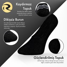 Pamuk Erkek Babet Çorap Dikişsiz Görünmez Kaydırmaz Topuk Silikonlu Premium 3'lü