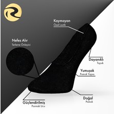 Pamuk Erkek Babet Çorap Dikişsiz Görünmez Kaydırmaz Topuk Silikonlu Premium 3'lü