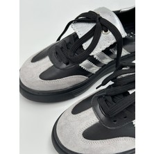 Kadın Şeritli Bağcıklı Günlük Sneaker Kaydırmaz Taban Spor Ayakkabı