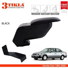 Honda Civic 1995-2000 Delmesiz Çelik Ayaklı Siyah Kolçak Kol Dayama