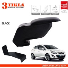 Opel Corsa E 2015-2018 Delmesiz Çelik Ayaklı Siyah Kolçak Kol Dayama