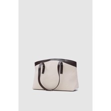 Citta Kanvas Tote Bag Kahverengi