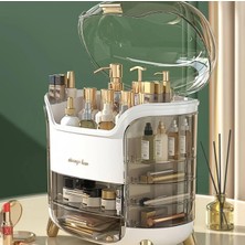 Ulus Home Storage Box Çok Gözlü Makyaj Kozmetik Düzenleyici Organizer Füme