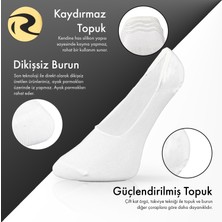 Pamuk Erkek Babet Çorap Dikişsiz Görünmez Kaydırmaz Topuk Silikonlu Premium 3'lü