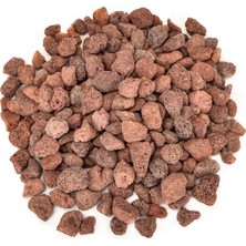 5 litre Kırmızı Pomza Taşı 8-16 mm Cüruf Law rock Volkanik Cürüf Ponza Lav Kırığı