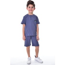 Marine Dümen Desenli Erkek Çocuk Şort Tkımı