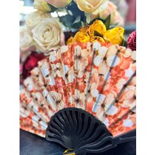 Plastik Desenli Yelpaze