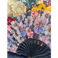 Plastik Desenli Yelpaze