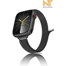 Nezih Case Watch Seri 5/6/7/8/9/se 38/40/41mm Seri 10 42 / Seri 11 42mm Uyumlu Hasır Metal Kordon