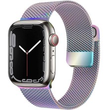 Nezih Case Watch 6/7/8/9/10/se/ultra/ultra2 44/45/49mm / Seri 10 46 / Seri 11 46mm Uyumlu Hasır Metal Kordon