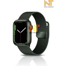 Nezih Case Watch Seri 5/6/7/8/9/se 38/40/41mm Seri 10 42 / Seri 11 42mm Uyumlu Hasır Metal Kordon