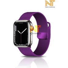 Nezih Case Watch Seri 5/6/7/8/9/se 38/40/41mm Seri 10 42 / Seri 11 42mm Uyumlu Hasır Metal Kordon