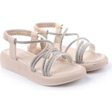 Castle Black 35250 Taş Detaylı Günlük Kadın Sandalet