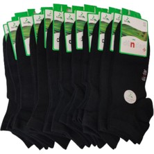 Dündar Std Erkek Patik Bambu Dikişsiz 6'lı Siyah Klasik Çoraplar Yumuşak ve Nefes Alabilir Özellikte