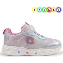 Papuç Sepeti Yuki Cırtlı Işıklı Kız Çocuk Günlük Spor Ayakkabı