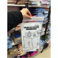 Beyaz Renk Kullan At 120X180 cm Doğum Günü Partisi Için Tek Kullanımlık 1 Adet  Masa Örtüsü