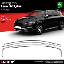 paspasgarajı Paspasgaraji Fiat Egea Cross Krom Cam Üst Çıtası 4 Prç. 2020 Üzeri