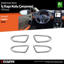 paspasgarajı Paspasgaraji Renault Captur 2 Krom Iç Kapı Kolu Çerçevesi 4 Prç. 2020